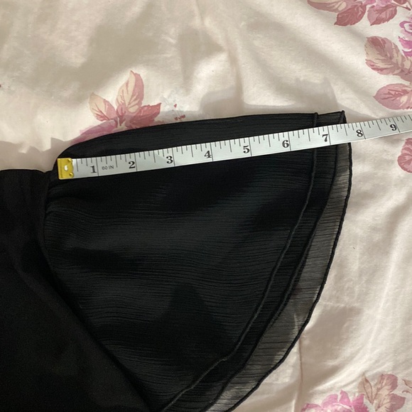 Tommy Hilfiger | Black Chiffon flutter sleeve Top - Picture 9 of 10